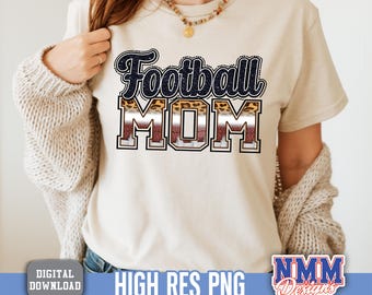 Mãe do Futebol PNG: Design de Estampa Animal Azul (Download Digital)