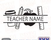 Personalized Teacher Name SVG: Custom Cricut Files (Digital Download)