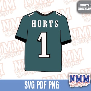 Hurts Jersey svg png, pdf , svg Dateien für Cricut, Vinylschnittdatei, für Shirts und Tassen, Aufbügeln für den Schulsport