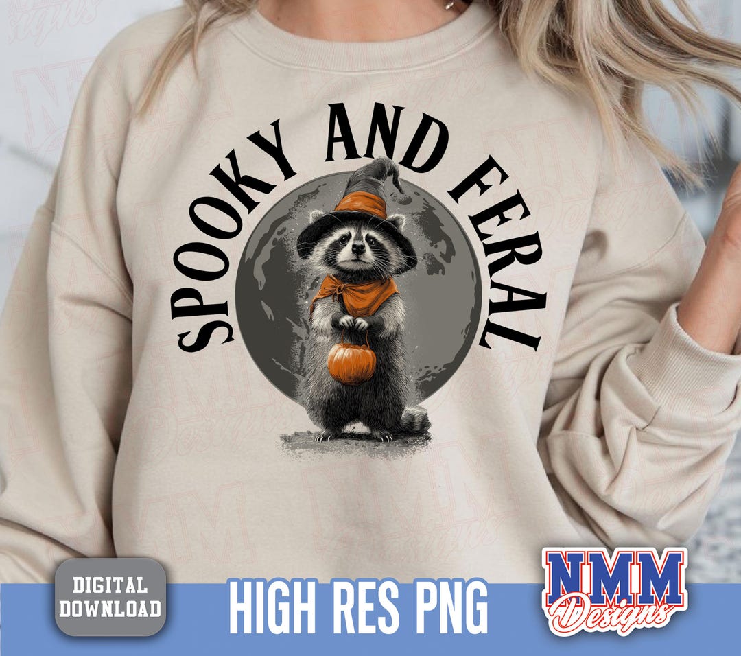 Spooky Raccoon Halloween PNG: Ghost, Skeleton, Pumpkin Costume (digital ...