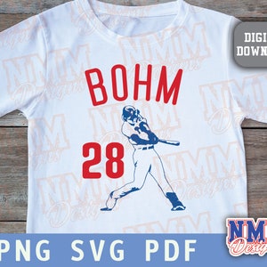Bohm #28 Baseball SVG: Philly Fan T-shirt & Mugg Klippfil (Digital Nedladdning) bild 3