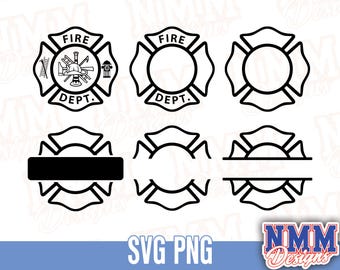 Firefighter Maltese Cross SVG, Fire Dept Decor (Digital Files)