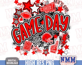 Game Day Football PNG Bundle, Touchdown Season Png, Football Team Colors, Girly Fall Football Mom Png, Glitter Football Png, Team Spirit
