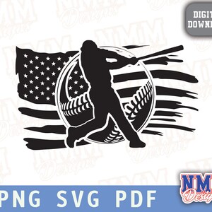 US Baseball svg, Baseball svg, Baseball Player svg, Baseball Clipart, Baseball Cutfile, US Flag Instant Download, US Baseball png, Ball svg