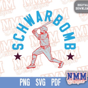 Schwarbomb Baseball SVG: Philly T-Shirt & Mug Iron On (Digital Download)