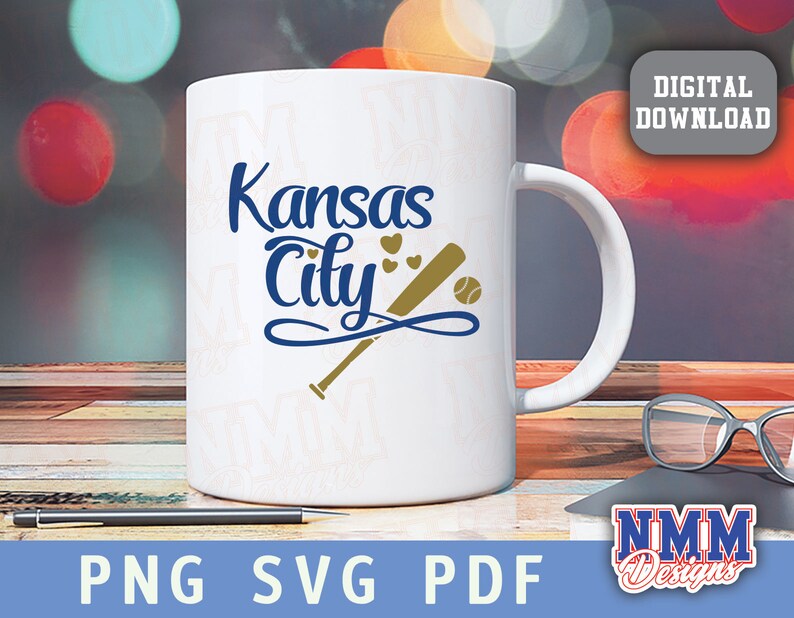 KC Baseball Svg Png Pdf Svg Files for Cricut Vinyl Cut Etsy