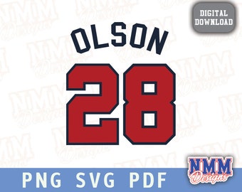 Olson Jersey #28 SVG: School Sports Iron-On (Digital Download)