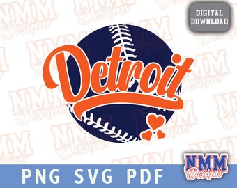 Detroit Baseball svg png, pdf, svg files for cricut, vinyl cut file, iron on