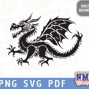 Welsh Dragon Clipart: Vector Cut File (SVG, PNG, PDF)