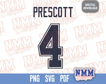 Prescott Jersey svg png, pdf, svg files for cricut, vinyl cut file, for shirts and mugs, iron on School Sports