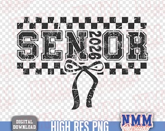 Senior 2026 PNG SVG: Last First Day, Preppy Style (Digital Download