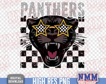 Panthers PNG-Bundle: High School Football Team Design (Digitaler Download)