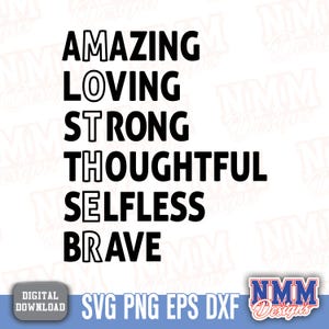 Mother Inspirational SVG PNG | Motivational Mom Quotes Digital Download for Cricut & Silhouette, Mom Life Design, Gift Idea for Mother&#39;s Day