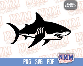 Hai SVG: Outdoor Aufkleber, T-Shirt Aufkleber (Digitaler Download)