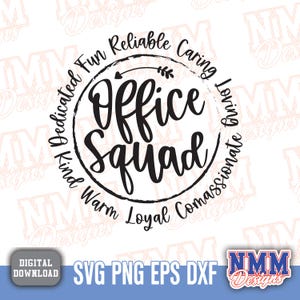 Ensemble SVG Office Squad : équipe de bureau et conceptions de vie, cadeau d'appréciation de collègue, personnel prêt à imprimer des fichiers PNG DXF