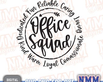 Office Squad SVG Bundle: Kollegen Geschenk, Mitarbeiter Designs (PNG, DXF)