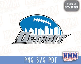Detroit Football svg png, pdf, pliki svg dla cricut, plik do cięcia winylu, do prasowania
