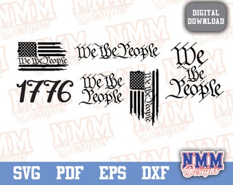 We The People Constitution Flag SVG Bundle (Digital Download)