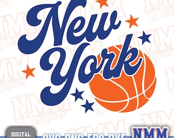 New York Basketball Squad PNG, Brunson Bridges Kat Hart Digital Download