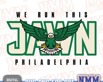 Philly Football SVG: Design "We Run This Jawn" (Download digitale)