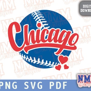 Chicago Baseball svg png, pdf, arquivos svg para cricut, arquivo de corte de vinil, ferro em Illinois