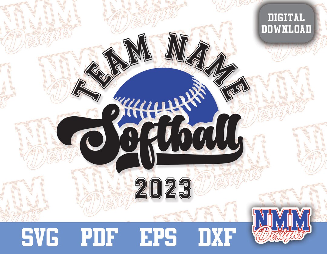 Custom Softball Name Svg,dxf, Pg,png, Eps,custom Team Spirit Svg