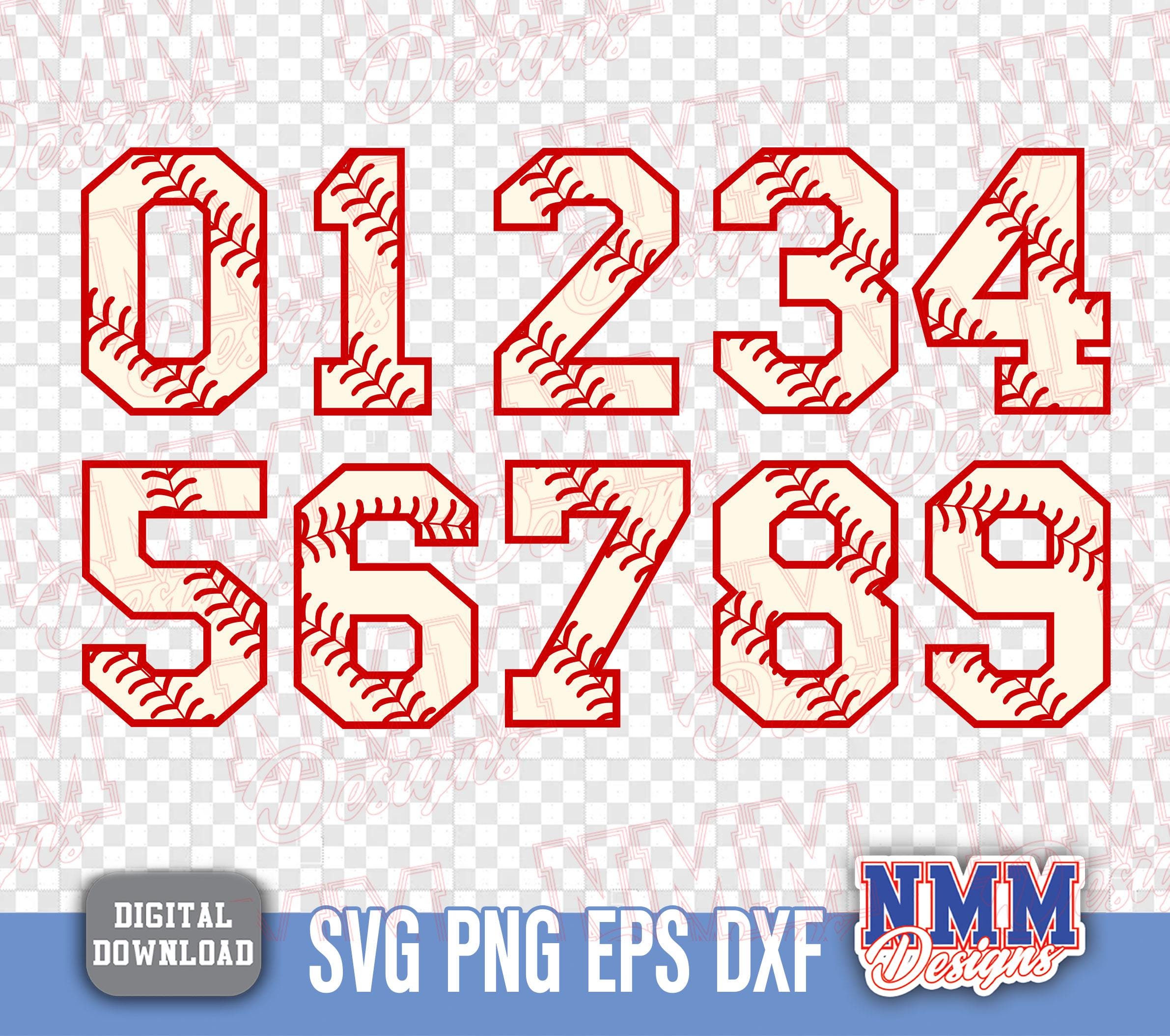 Baseball Numbers SVG, Themed Numbers (digital Download) - Etsy