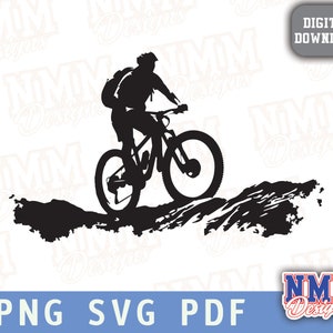 Mountain Bike SVG Clipart: Cricut Cut Files (Digital Download)