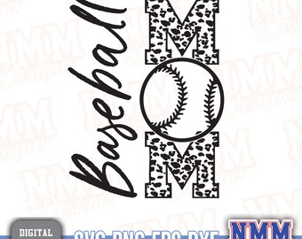 Baseball Mom SVG: Projekt koszulki na mecz (pobranie cyfrowe)