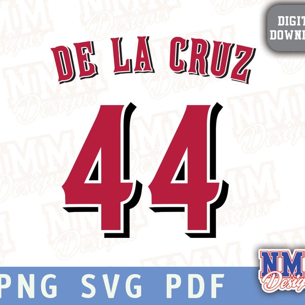 De La Cruz Jersey svg png, pdf, svg files for cricut, vinyl cut file, for shirts and mugs, iron on School Sports