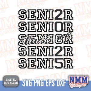 Senior 2025 Retro Graduation Design: SVG PNG (Digital Download)