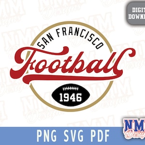 Plik SVG San Francisco Football Team do cięcia dla Cricut i prasowania, naklejka winylowa, projekt sportowy PNG