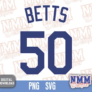 Camiseta Betts svg png, pdf, archivos svg para cricut, archivo de corte de vinilo, para camisetas y tazas, planchar sobre Deportes escolares