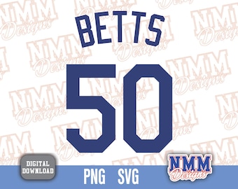Betts Jersey svg png, pdf, svg files for cricut, vinyl cut file, for shirts and mugs, iron on School Sports
