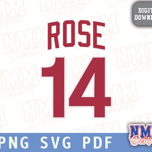 Rose Jersey svg png, pdf , svg Dateien für Cricut, Vinylschnittdatei, für Shirts und Tassen, zum Aufbügeln für den Schulsport