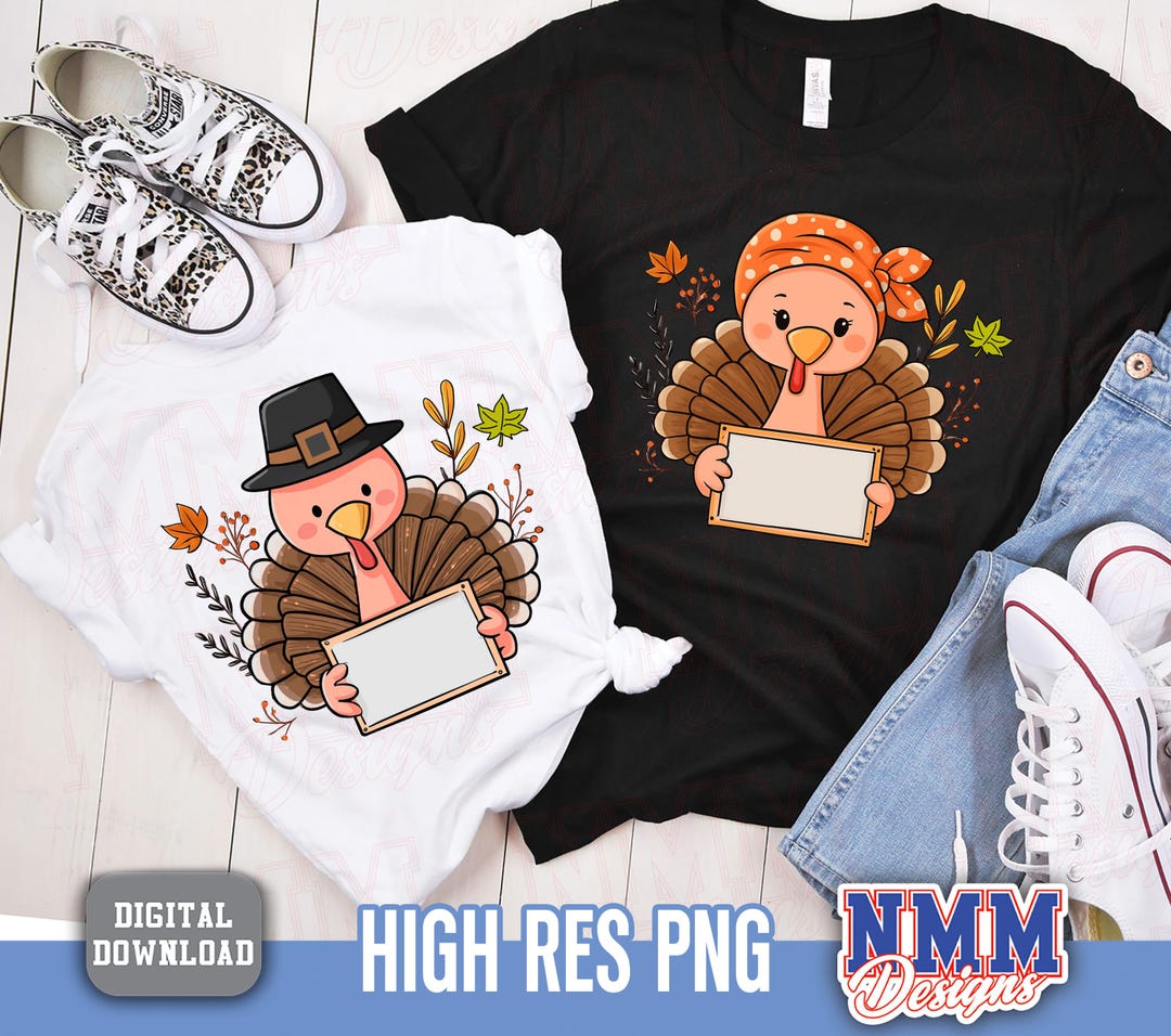 Custom Family Thanksgiving Turkeys PNG (digital Download) - Etsy