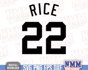 Rice Jersey SVG: School Sports Iron On Design (Digital Download)