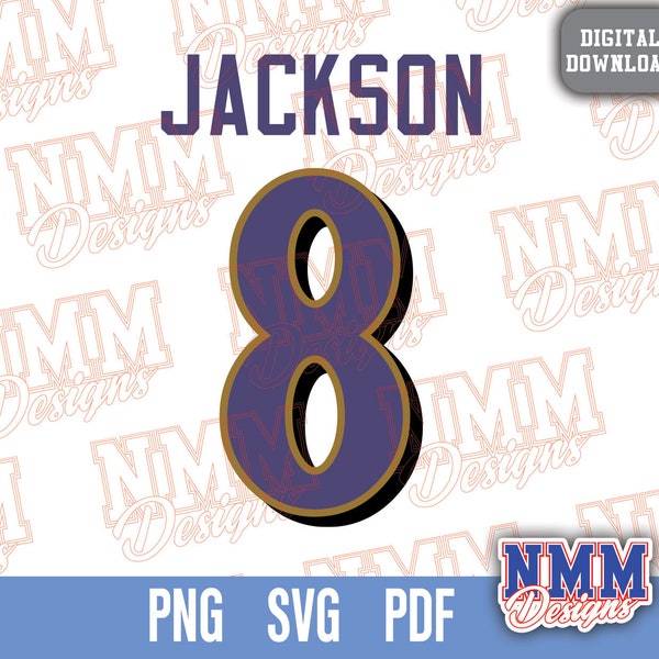 Jackson Jersey svg png, pdf, archivos svg para cricut, archivo de corte de vinilo, para camisas y tazas, hierro en deportes escolares