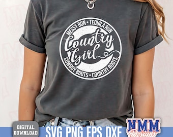Country Girl SVG: Southern Cowgirl Design (Digital Download)