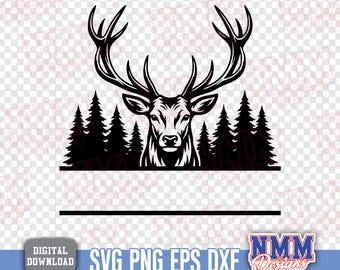 SVG Deer Hunting Fishing SVG PNG: Dad Gift, Outdoor Design (Digital Download)