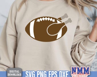 Thanksgiving-Türkei Fußball SVG PNG: Fest-Modus Cricut Silhouette (Digitaler Download)