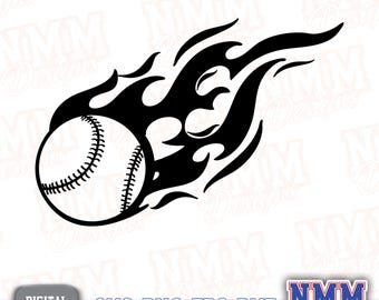 Baseball Softball Clipart SVG PNG | Fun Sports Graphics for Digital Design & Scrapbooking, Instant Download