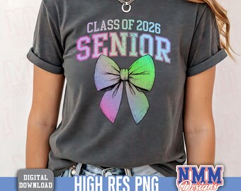 Senior 2026 PNG SVG: Last First Day, Preppy Style (Digital Download