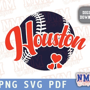 Houston Baseball svg png, pdf, svg Dateien für Cricut, Vinylschnittdatei, Aufbügeln