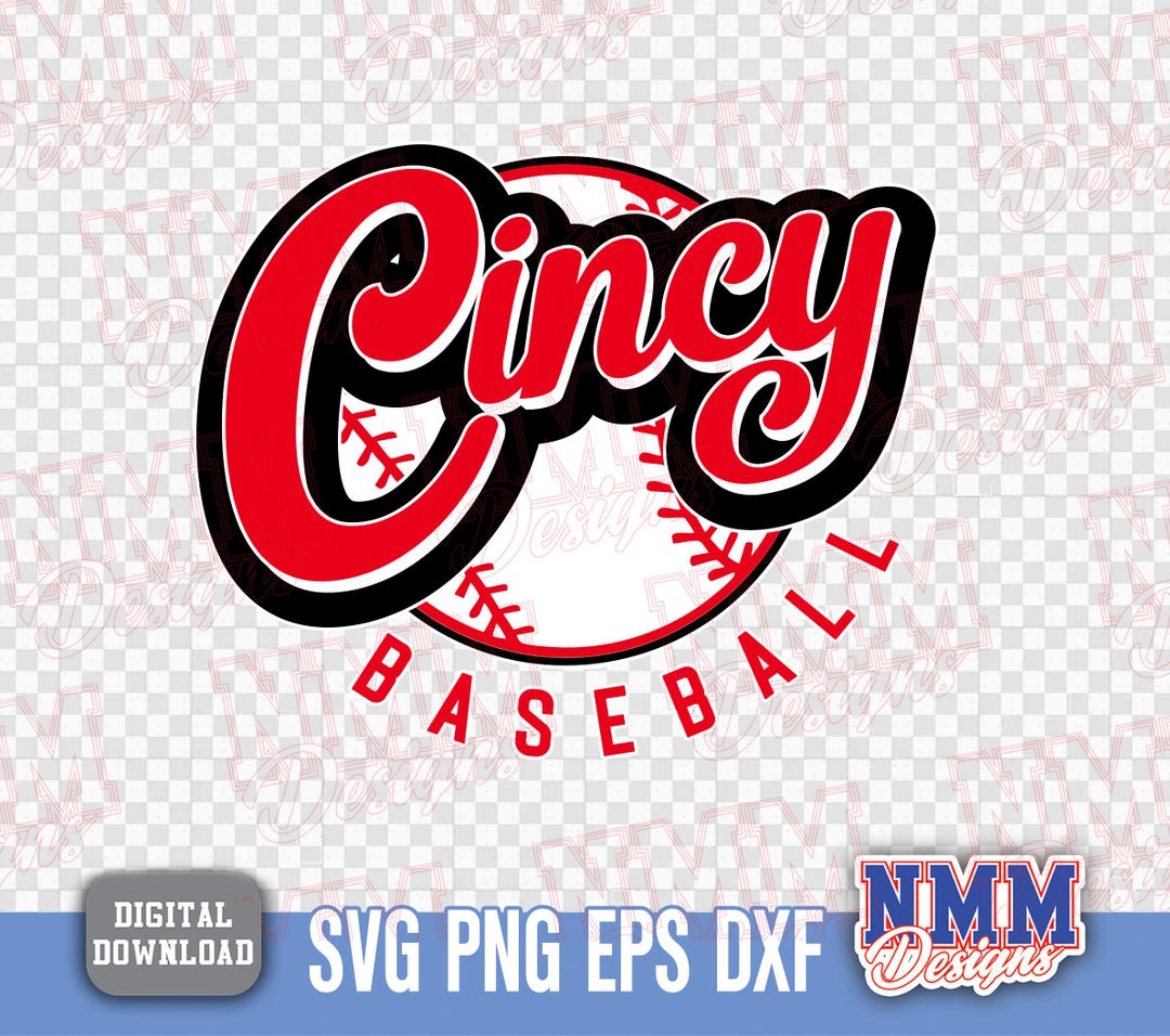 Cincinnati Baseball Svg Png, Pdf, Svg Files for Cricut, Vinyl Cut File ...
