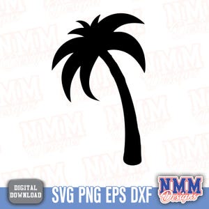 File di taglio SVG di palma per Cricut e Silhouette - Disegno vettoriale di palma, Clipart di foglie tropicali, Download digitale