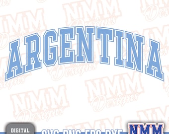 Argentinien SVG PNG Argentinien Flagge Sublimationsentwurf Argentinien Shirt Design Blau Preppy Argentinien