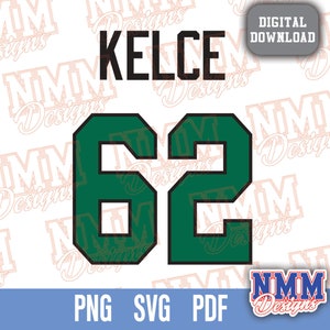 Kelce Jersey svg png, pdf , svg Dateien für Cricut, Vinylschnittdatei, für Shirts und Tassen, Aufbügeln für den Schulsport