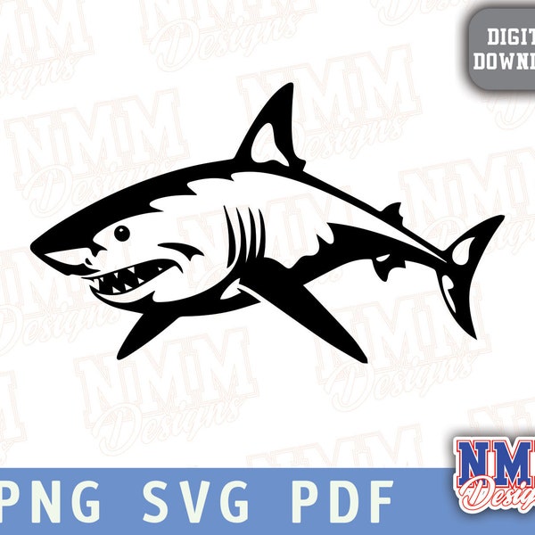 Shark Tattoo Stencil Etsy