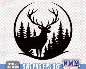 SVG Deer Hunting Fishing SVG PNG: Dad Gift, Outdoor Design (Digital Download)